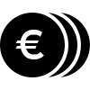 Euro coin icon